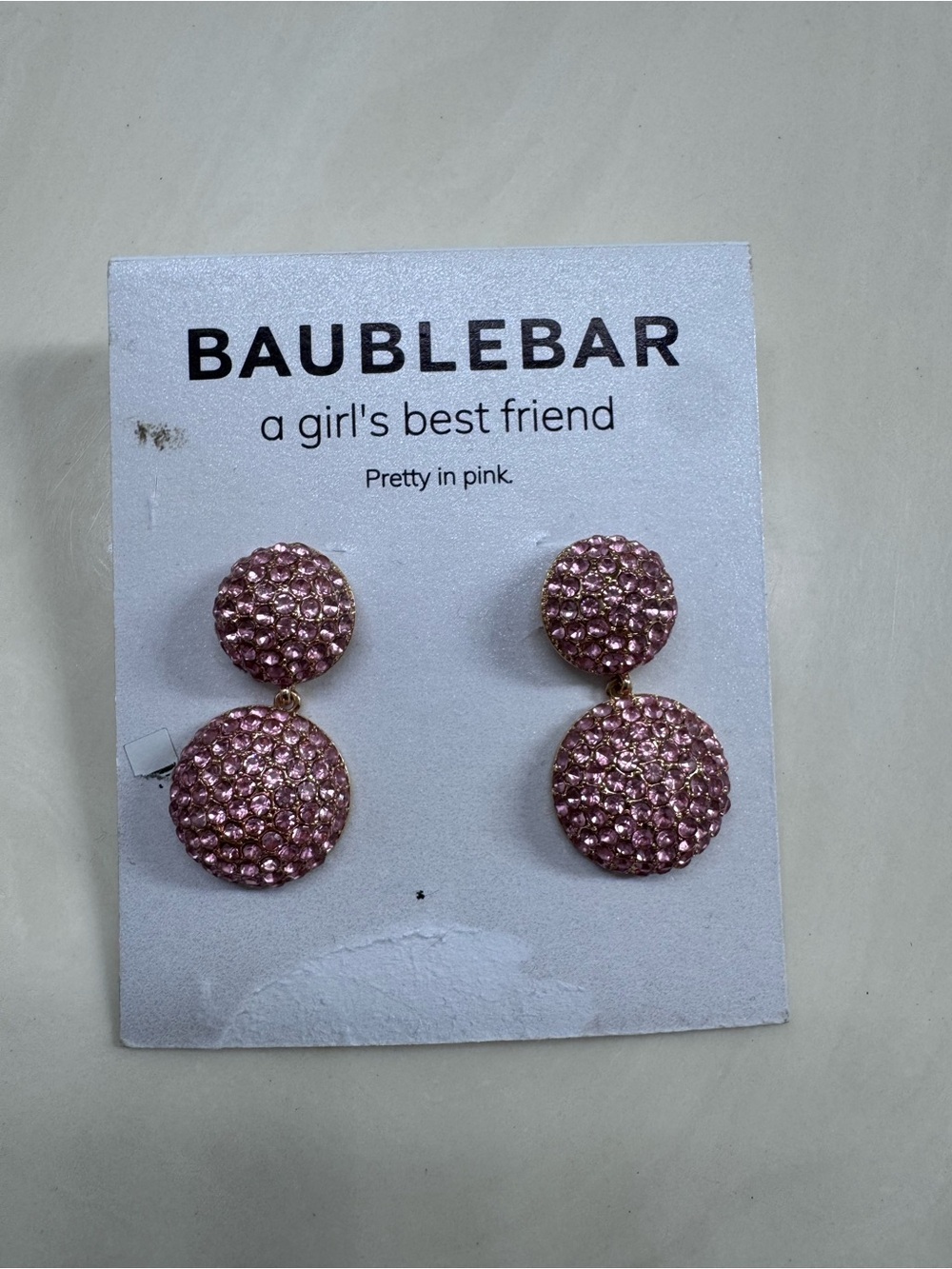 Pink Baublebar Rhinestone Earrings!